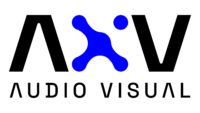 AXV logo lockup RGB black with blue X 01